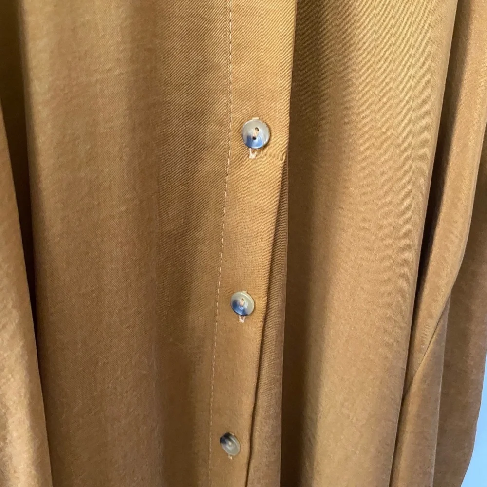 Zara Pleated Maxi Shirt Dress - Picture 4 of 12